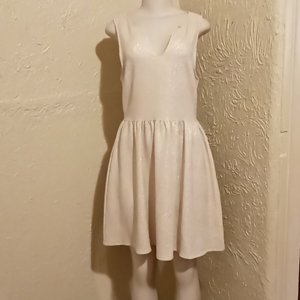 Cream with sparkle dress